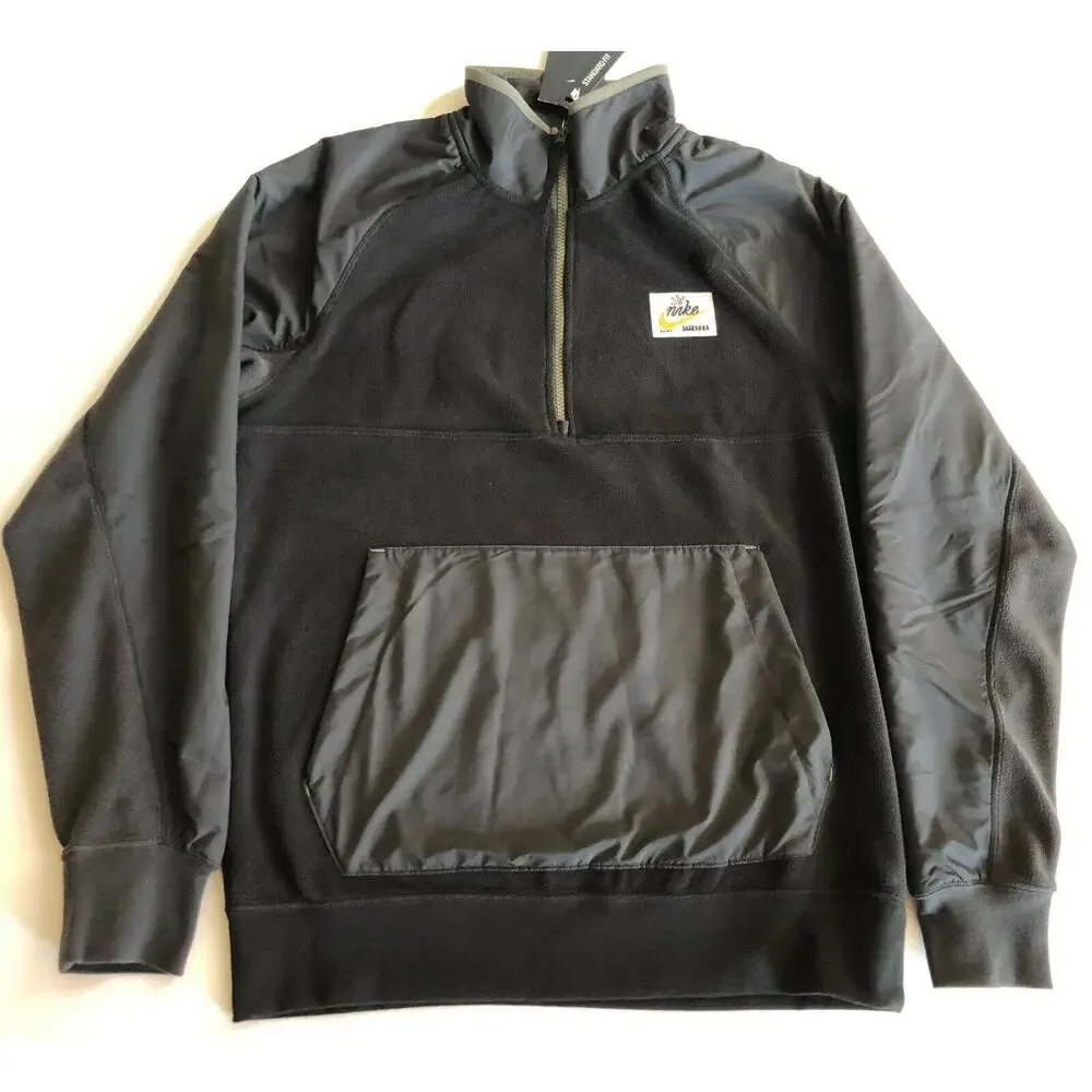 Nike Sportswear 1/2 Zip Fleece Pullover Men's Noir DD8968-010 NWT Size S